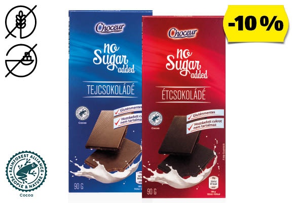 CHOCEUR Csokoládé maltittal, 90 g/darab