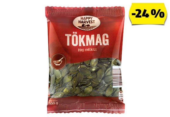 HAPPY HARVEST Héj nélküli tökmag, 100 g/csomag