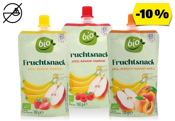 BIO Bio gyümölcspüré, 100 g/tubus