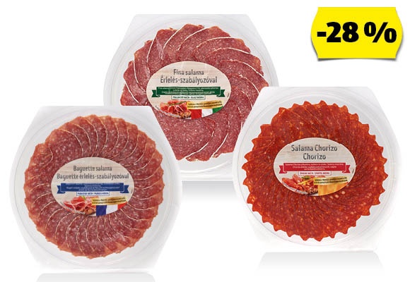 Szalámispecialitások, 100 g/csomag