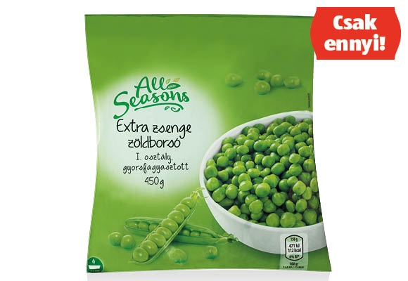 ALL SEASONS Zöldborsó, 1 kg/csomag