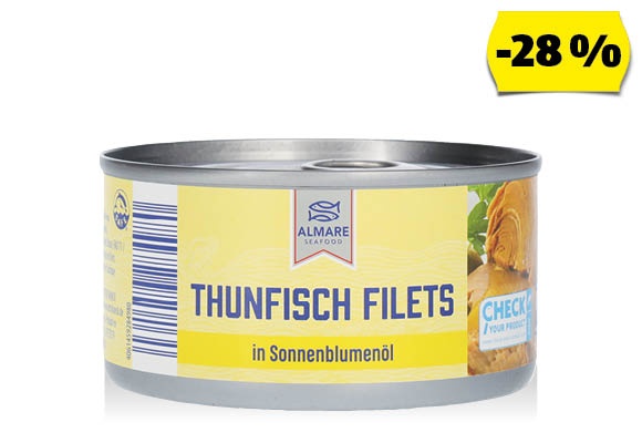 ALMARE SEAFOOD Tonhalfilé, 185 g (140 g)/doboz