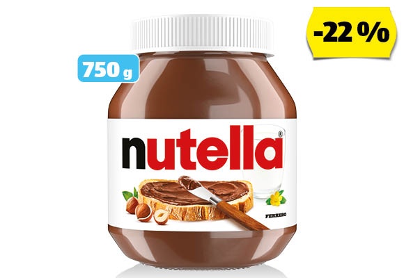 Nutella mogyorókrém, 750 g/üveg