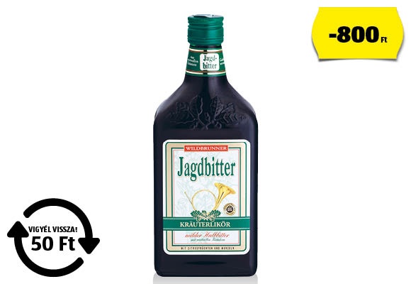 WILDBRUNNER Jagdbitter keserűlikőr, 0,7 l/üveg