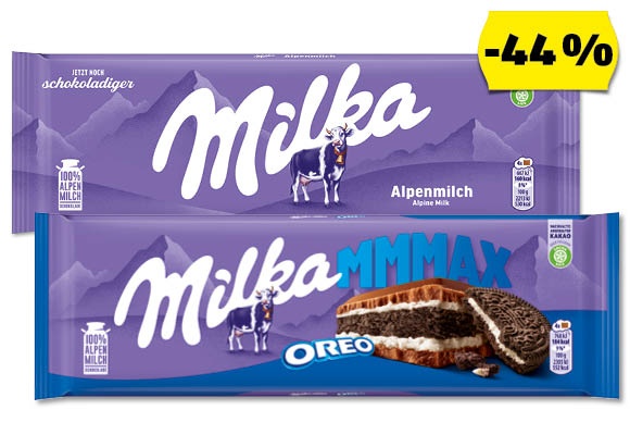 MILKA Táblás tejcsokoládé, 300 vagy 250 g/darab