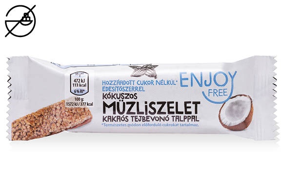 ENJOY FREE Kókuszos müzliszelet, 30 g/darab