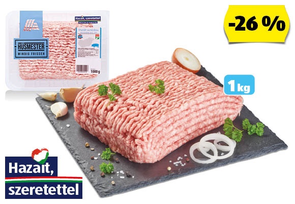 HÚSMESTER Friss darált sertéshús, 1 kg/tálca