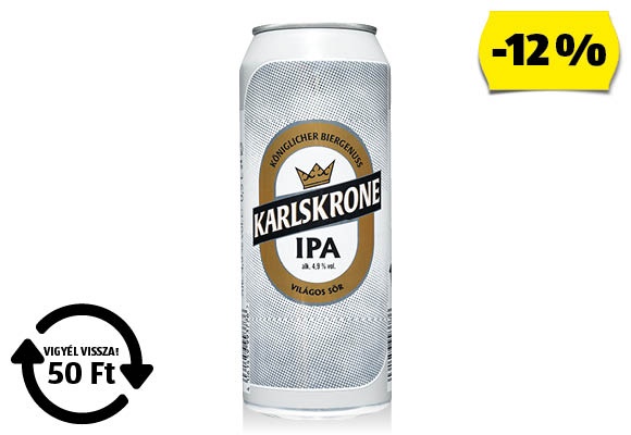 KARLSKRONE IPA, 0,5 l/doboz