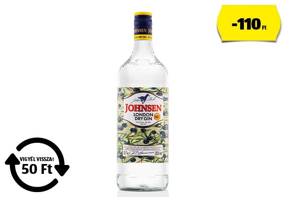 JOHNSEN CLUB London Dry Gin, 0,7 l/üveg
