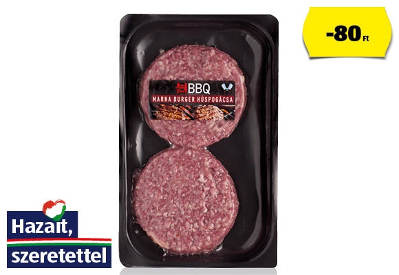 BBQ Friss grillburger, 200 g/tálca