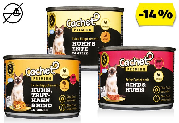 CACHET PREMIUM Macskaeledel, 205 g/doboz