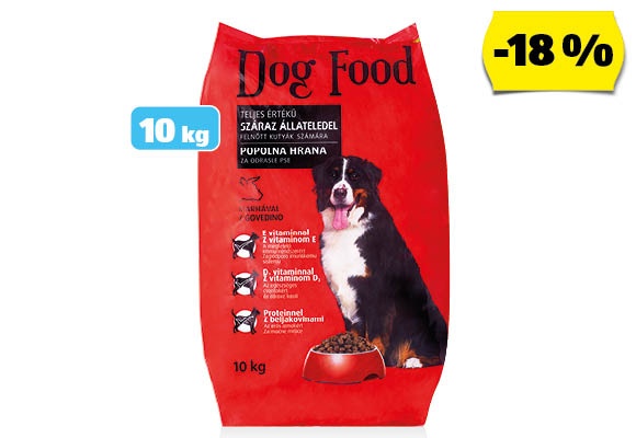 Száraz kutyaeledel, 10 kg/csomag