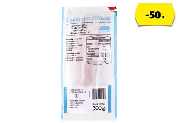 Császárszalonna, 300 g/csomag