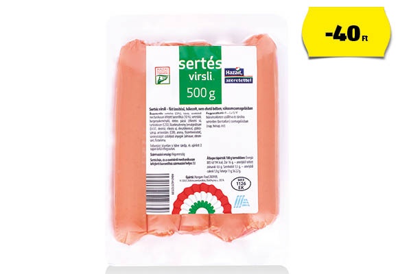 KOKÁRDÁS Sertésvirsli, 500 g/csomag