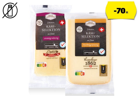 MEINE KÄSETHEKE Svájci sajtválogatás, 200 g vagy 160 g/darab