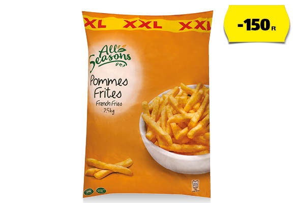 ALL SEASONS Hasábburgonya, 2,5 kg/csomag