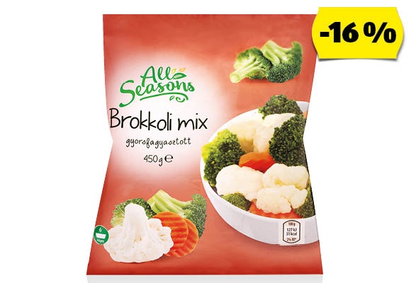 ALL SEASONS Brokkoli-mix, 450 g/csomag