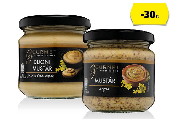 GOURMET Dijoni mustár, 190 g/üveg