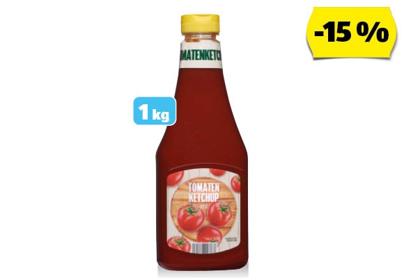 Ketchup, 1 kg/flakon