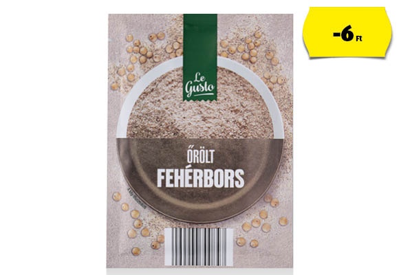 LE GUSTO Őrölt fehérbors, 20 g/csomag