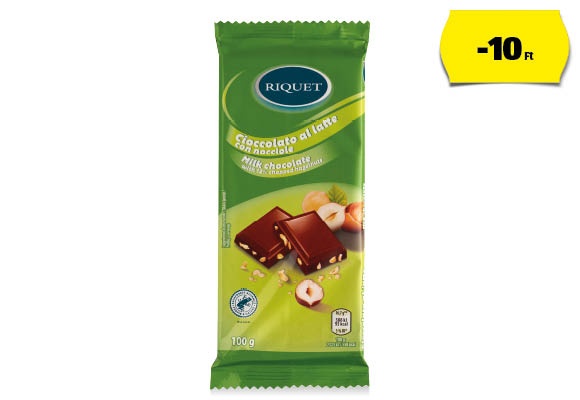 RIQUET Tejcsokoládé, 100 g/darab
