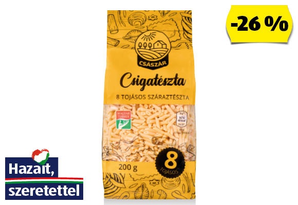 CSÁSZÁR Csigatészta, 200 g/csomag