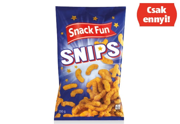 SNACK FUN Extrudált snack, 200 g/csomag
