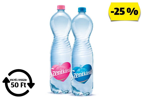 SZENTKIRÁLYI Ásványvíz, 1,5 l/palack