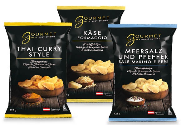 GOURMET Burgonyachips, 125 g/csomag