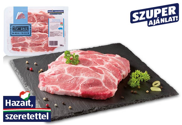 HÚSMESTER Friss sertéstarja, 500 g/tálca