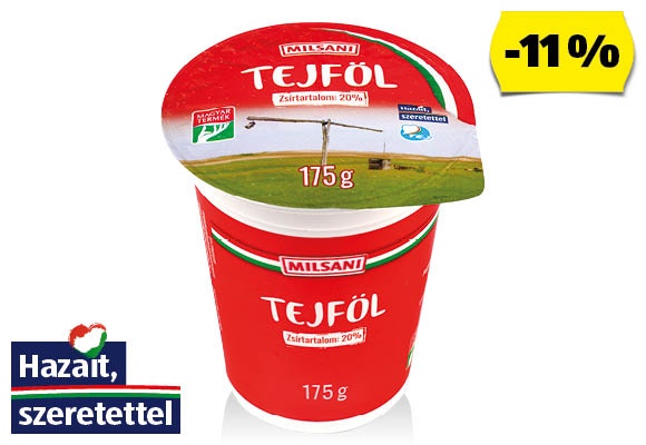 MILSANI Tejföl, 175 g/pohár