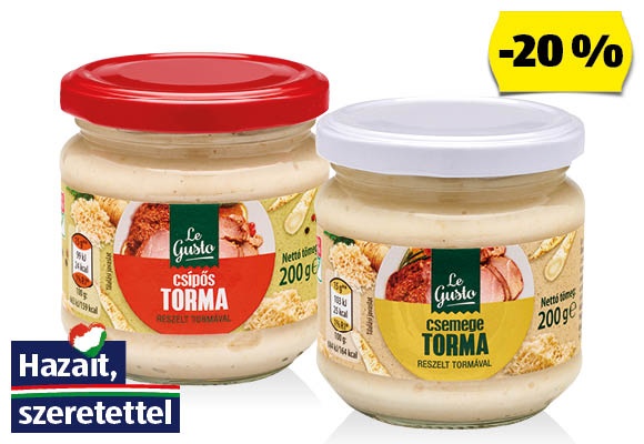 LE GUSTO Torma, 200 g/üveg