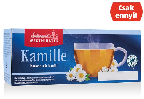 WESTMINSTER Kamillatea, 25 x 1,5 g/doboz