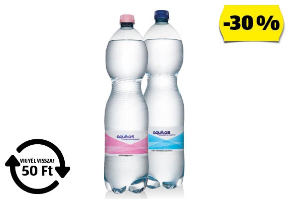 AQUITAS Ásványvíz, 1,5 l/palack