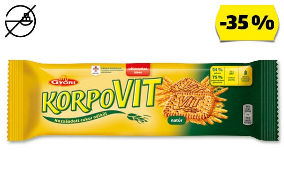 GYŐRI Korpovit keksz, 174 g/csomag