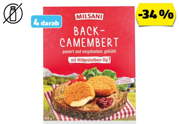 MILSANI Panírozott camembert sajt, 350 g/doboz