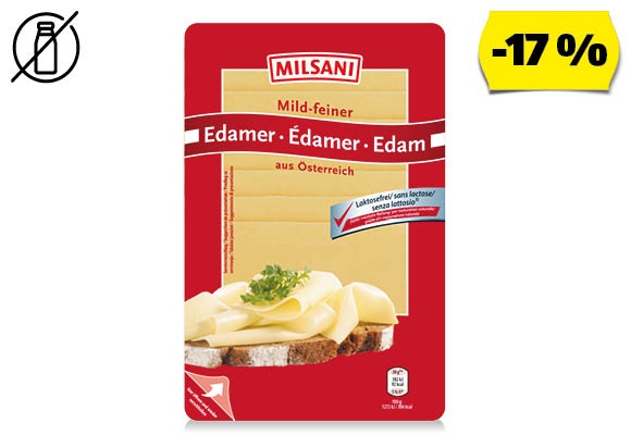 MILSANI Edámi sajt, 250 g/csomag