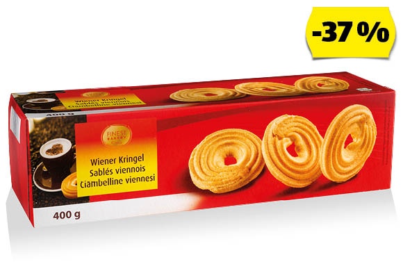 FINEST BAKERY Teasütemény, 400 g/doboz