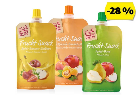 SWEET VALLEY Gyümölcspüré, 100 g/tubus