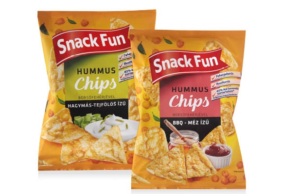 SNACK FUN Hummus chips, 50 g/csomag