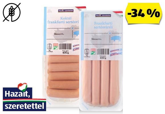 Frankfurti virsli, 400 g/csomag