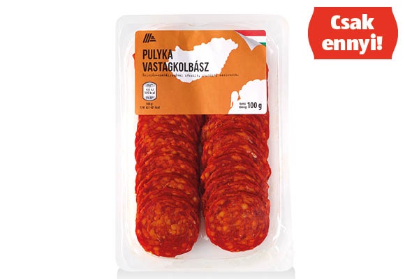 Pulyka vastagkolbász, 100 g/csomag