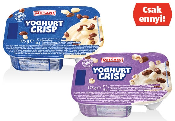 MILSANI Crisp-joghurt, 175 g/tégely