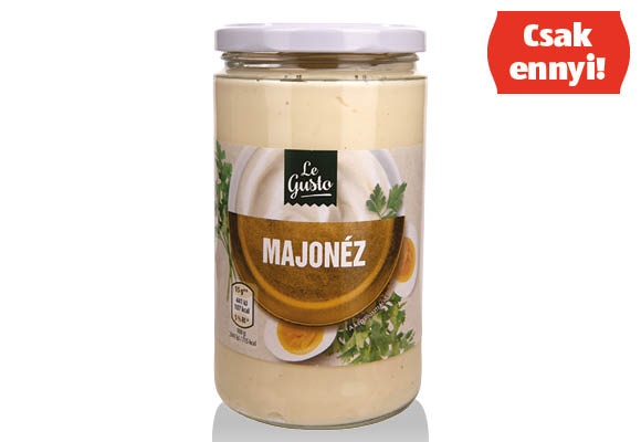 LE GUSTO Majonéz, 630 g/üveg