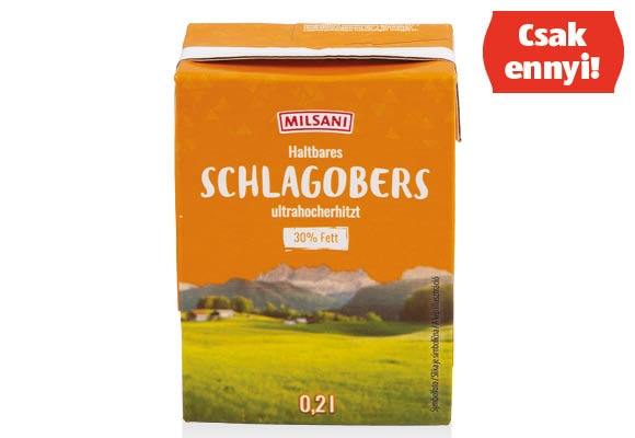 MILSANI UHT Habtejszín, 200 ml/doboz 