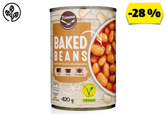 PRIMANA Baked beans, 420 g/doboz