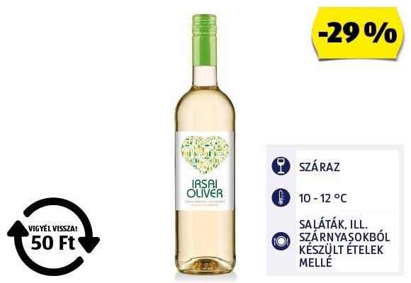 DUNÁNTÚL Irsai Olivér, 0,75 l/üveg