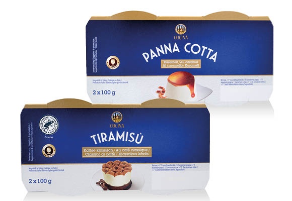 CUCINA Olasz desszert, 2 x 100 g/csomag