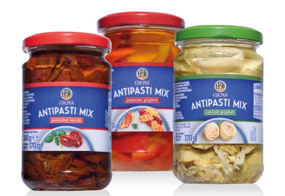 CUCINA Antipasti, 280 g (170 g)/üveg