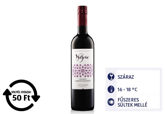VILLÁNY Vylyan Cabernet Sauvignon, 0,75 l/üveg